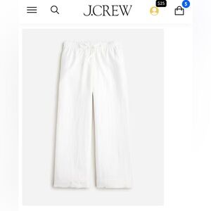 J. Crew wide leg Seaside Pant in linen